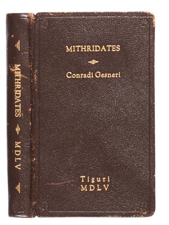 GESNER, CONRAD. Mithridates. De differentiis linguarum . . . observationes.  1555.  Without the folding table.